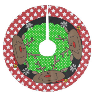 Sterren en Stippen rendiervakantieboomrokken Kerstboom Rok