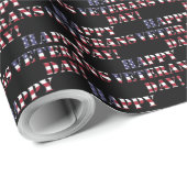 Sterren en strepen Amerikaanse Happy Veterans Day Cadeaupapier (Rol Hoek)