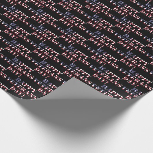 Sterren en strepen Amerikaanse Happy Veterans Day Cadeaupapier (Hoek)