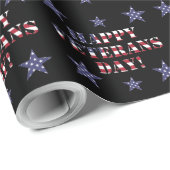 Sterren en strepen Amerikaanse Happy Veterans Day Cadeaupapier (Rol Hoek)