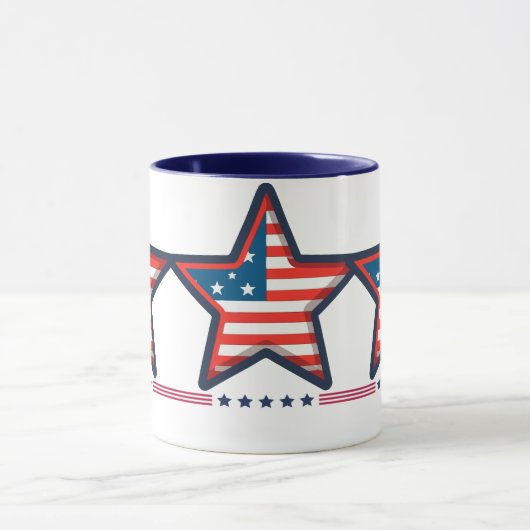 Sterren en strepen Amerikaanse Mok (Midden)