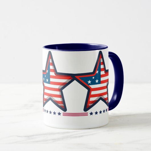 Sterren en strepen Amerikaanse Mok (Voorkant rechts)