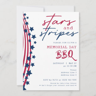 Sterren en Strepen Amerikaanse Vlag Memorial Day B Kaart