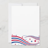 Sterren en strepen Fondsenwervingsuitnodiging Kaart (Achterkant)