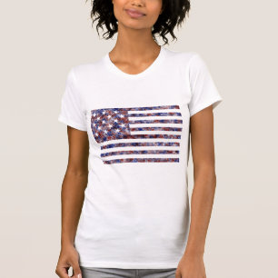 Sterren en Strepen Gekleurd T-shirt