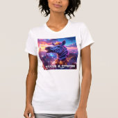 Sterren en strepen met Zebra Zanzibar - T-shirt (Voorkant)