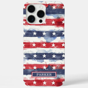 Sterren en Strepen Monogram iPhone 16 Pro Max Hoesje
