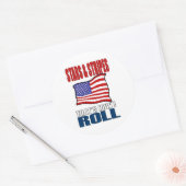 sterren en strepen ronde sticker (Envelop)