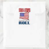 sterren en strepen ronde sticker (Tas)