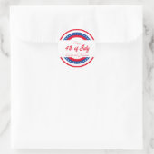 Sterren en strepen Rood Wit en Blauw Dank U Ronde Sticker (Tas)
