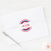 Sterren en strepen Rood Wit en Blauw Dank U Ronde Sticker (Envelop)