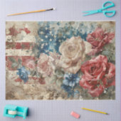 Sterren en strepen Rozen Tissuepapier (Craft)