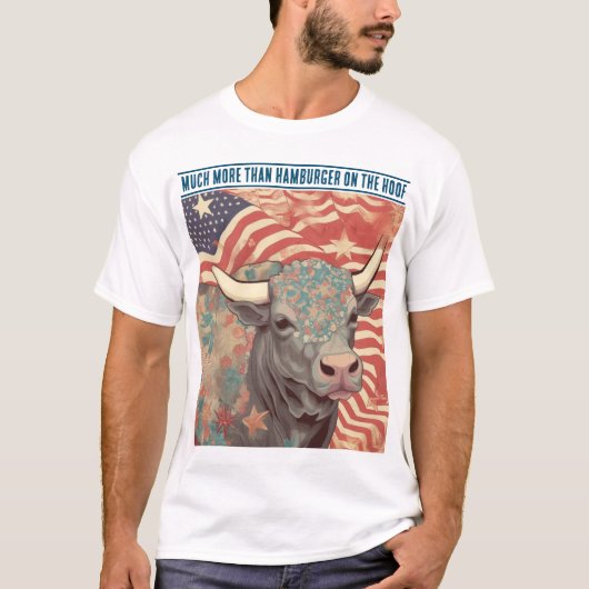 Sterren en strepen Steer T-shirt (Voorkant)
