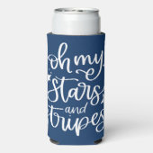 Sterren en Strepen Tekst ontwerp 4 juli Feestje (Seltzer Achterkant)