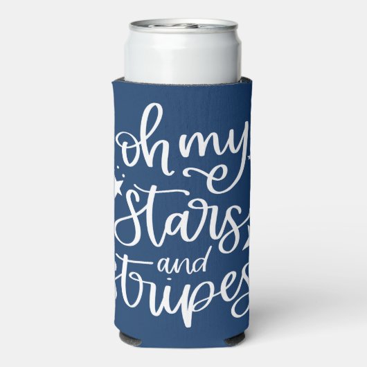 Sterren en Strepen Tekst ontwerp 4 juli Feestje (Seltzer Achterkant)