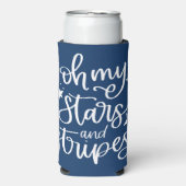 Sterren en Strepen Tekst ontwerp 4 juli Feestje (Seltzer Voorkant)