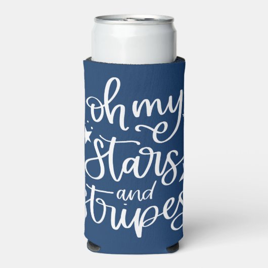 Sterren en Strepen Tekst ontwerp 4 juli Feestje (Seltzer Voorkant)