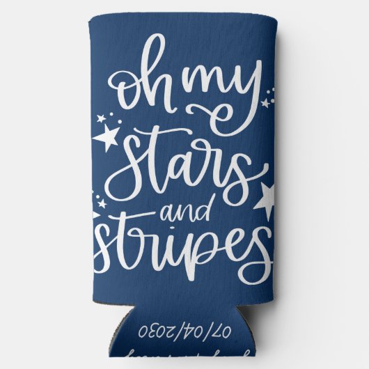 Sterren en Strepen Tekst ontwerp 4 juli Feestje (Achterkant)