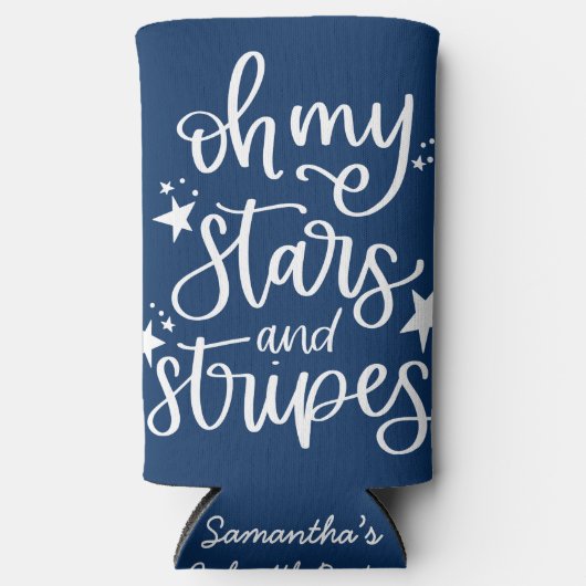 Sterren en Strepen Tekst ontwerp 4 juli Feestje (Voorkant)