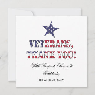Sterren en strepen Typografie Veteranen Dank u