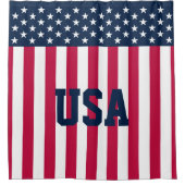 Sterren en strepen US Flag Douchegordijn (Voorkant)