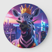 Sterren en strepen Zebra Zanzibar Grote Klok (Voorkant)