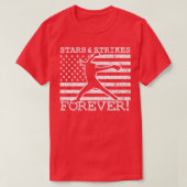 Sterren en Strikes Forever Fastpitch Softball Pitc T-shirt (Design voorkant)