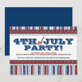Sterren en Stripes Festive op 4 juli Kaart (Voorkant / Achterkant)