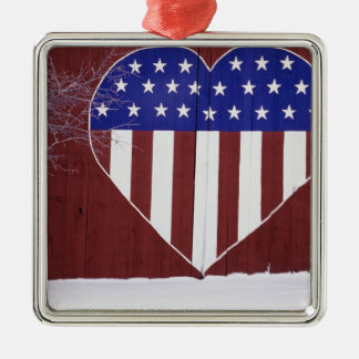 Sterren en stripes, in de vorm van hart metalen ornament