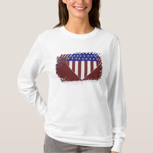 Sterren en stripes, in de vorm van hart t-shirt