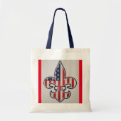 Sterren en Stripes Le Fleur Leaf canvas tas (Voorkant)