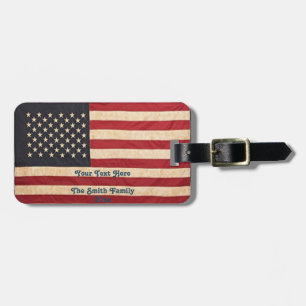 sterren en stripes met Amerikaanse vlag Bagagelabel