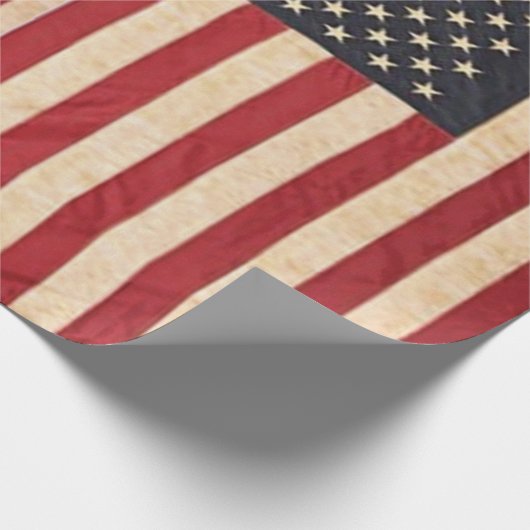sterren en stripes met Amerikaanse vlag Cadeaupapier (Hoek)