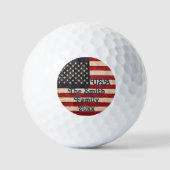 sterren en stripes met Amerikaanse vlag Golfballen (Voorkant)