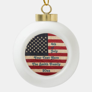 sterren en stripes met Amerikaanse vlag Keramische Bal Ornament