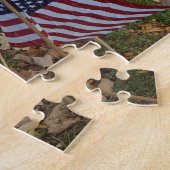 Sterren en stripes onze veteranen legpuzzel (Zijkant)