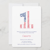 Sterren en stripes Unisex zomer 1e verjaardag Kaart (Voorkant)