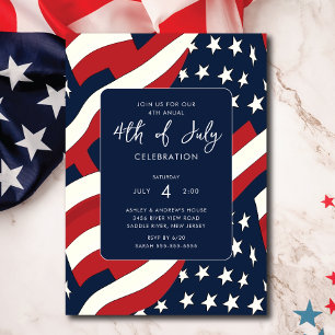 Sterren en stripes Vierde juli Kaart