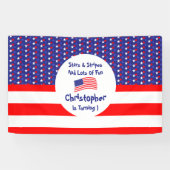 sterren en strips 1e verjaardag spandoek (Horizontaal)