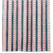 sterren en strips douchegordijn (Voorkant)