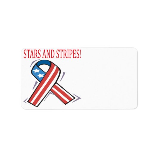 Sterren en strips etiket (Voorkant)