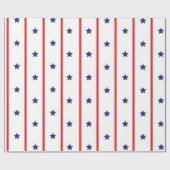 Sterren en strips Onafhankelijkheidsdag Cadeaupapier (Vlak)