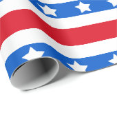 Sterren en strips | Rood wit blauw Cadeaupapier (Rol Hoek)