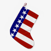 Sterren en strips van rood, wit en blauw kleine kerstsok (Voorkant (Hangend))