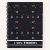 Sterren en uniek ruimteschip patroon notitieboek (Voorkant)