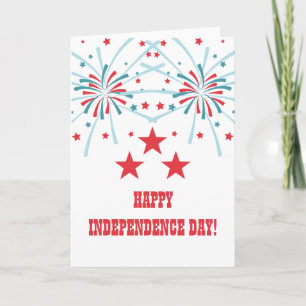 Sterren en vuurwerk Vierde Kaart juli