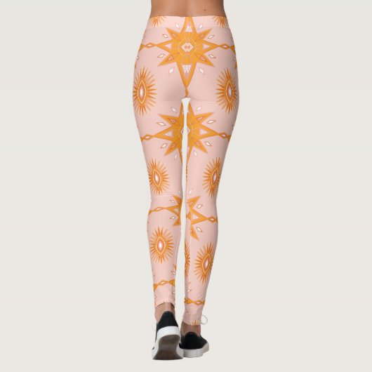 Sterren en zonneschermen voor geometrische patrone leggings (Achterkant)