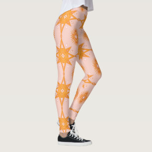 Sterren en zonneschermen voor geometrische patrone leggings