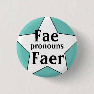 Sterren Fae Faer Voornaamwoorden Ronde Button 3,2 Cm