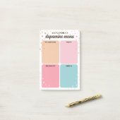 Sterren Flakkeringen Roze Blauw Dopamine Menu Post-it® Notes (Op bureau)